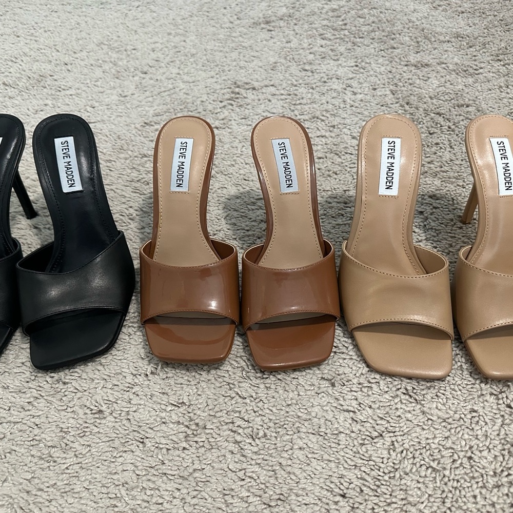Steve Madden Women's Black, Brown, and Tan Heels